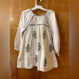 White Embroidered girls dress